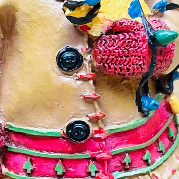 EUC Deb Strain "Snow Friends" Snowman Christmas Ornament, Star & Lights, 4" T - Picture 7 of 12